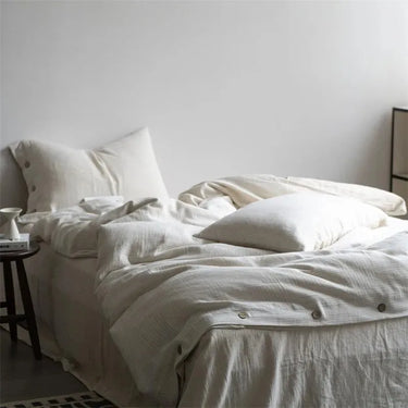 Brown Chic Shabby Ultra Soft Linen Breathable Bedding Set
